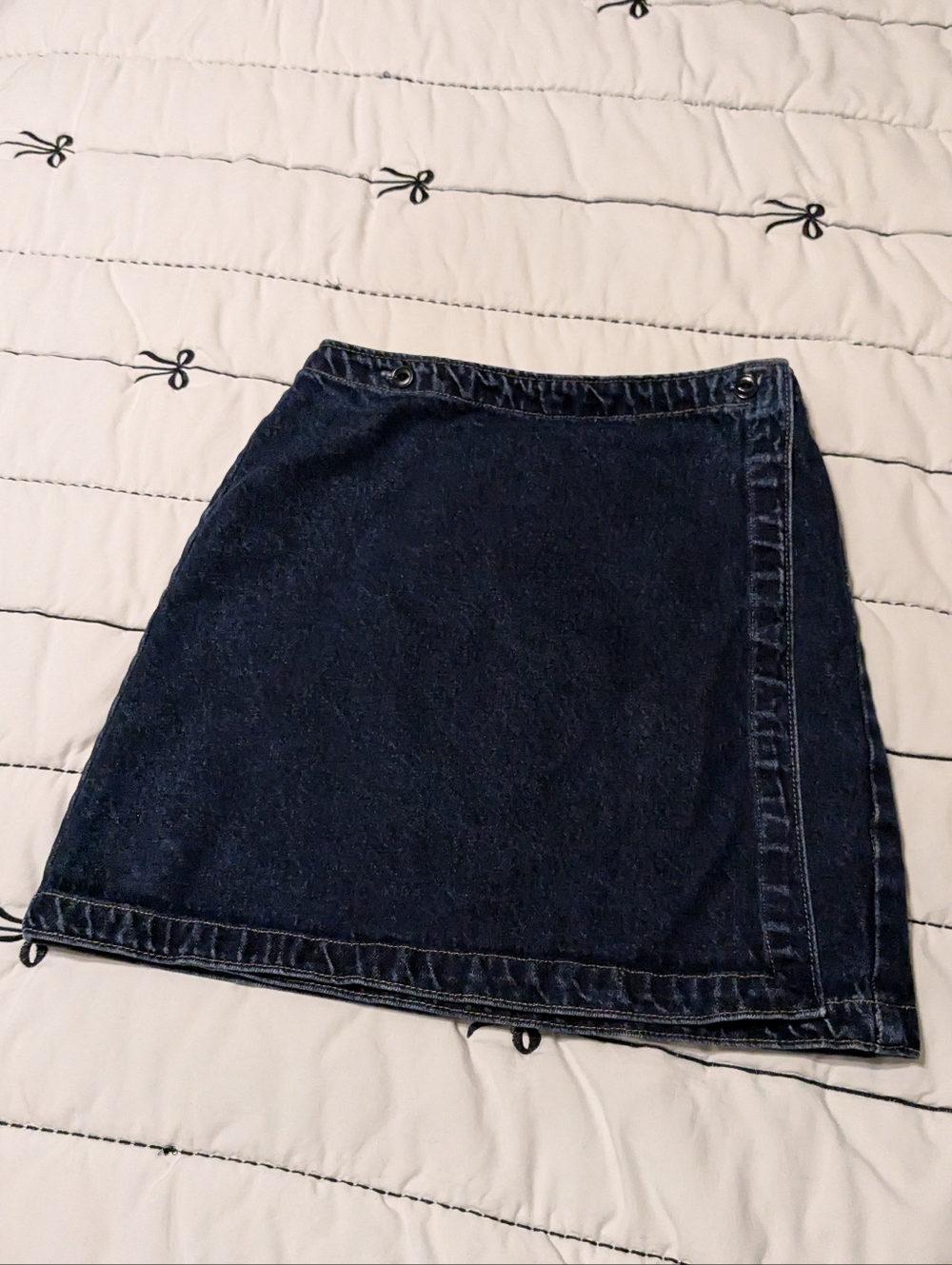 GAP Dark Blue Denim Mini Wrap Skirt